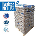 WOODSTOCK Holzpellets – 2 Paletten mit 132 Säcken à 15 kg