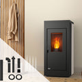 Raumluftunabhängiger Pelletofen Vulcano Silenzio UP + konzentrisches Abgasrohr-Set Anschluss oben - 9,2 kW