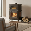 ETNA Luxe Kaminofen Granite mit Backofen – 10,8 kW