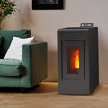 Raumluftunabhängiger kanalisierbarer Pelletofen Vulcano EVO - 12 kW